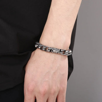 Punk Geometric Stainless Steel Plating Bracelets 1 Piece