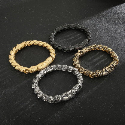 Punk Geometric Stainless Steel Plating Bracelets 1 Piece