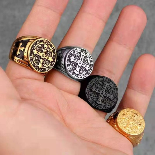 Punk Geometric Stainless Steel Plating Rings