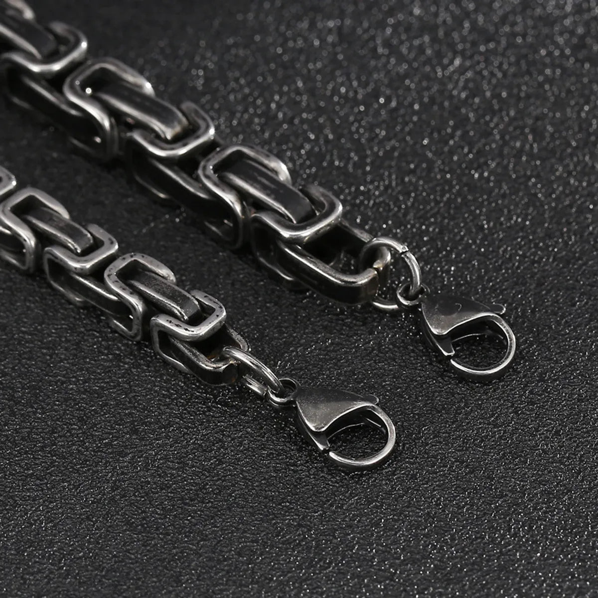 Punk Geometric Titanium Steel Men'S Bracelets