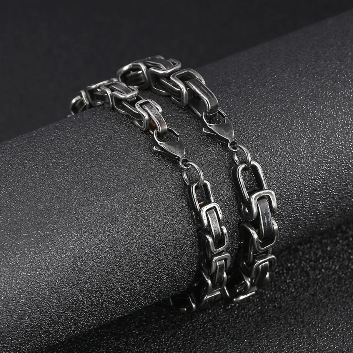 Punk Geometric Titanium Steel Men'S Bracelets