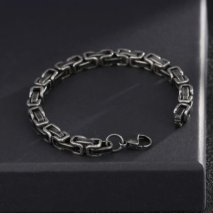 Punk Geometric Titanium Steel Men'S Bracelets