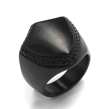 Punk Geometric Titanium Steel Plating Men'S Rings