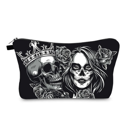 Punk Human Cartoon Polyester Square Makeup Bags