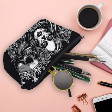 Punk Human Cartoon Polyester Square Makeup Bags