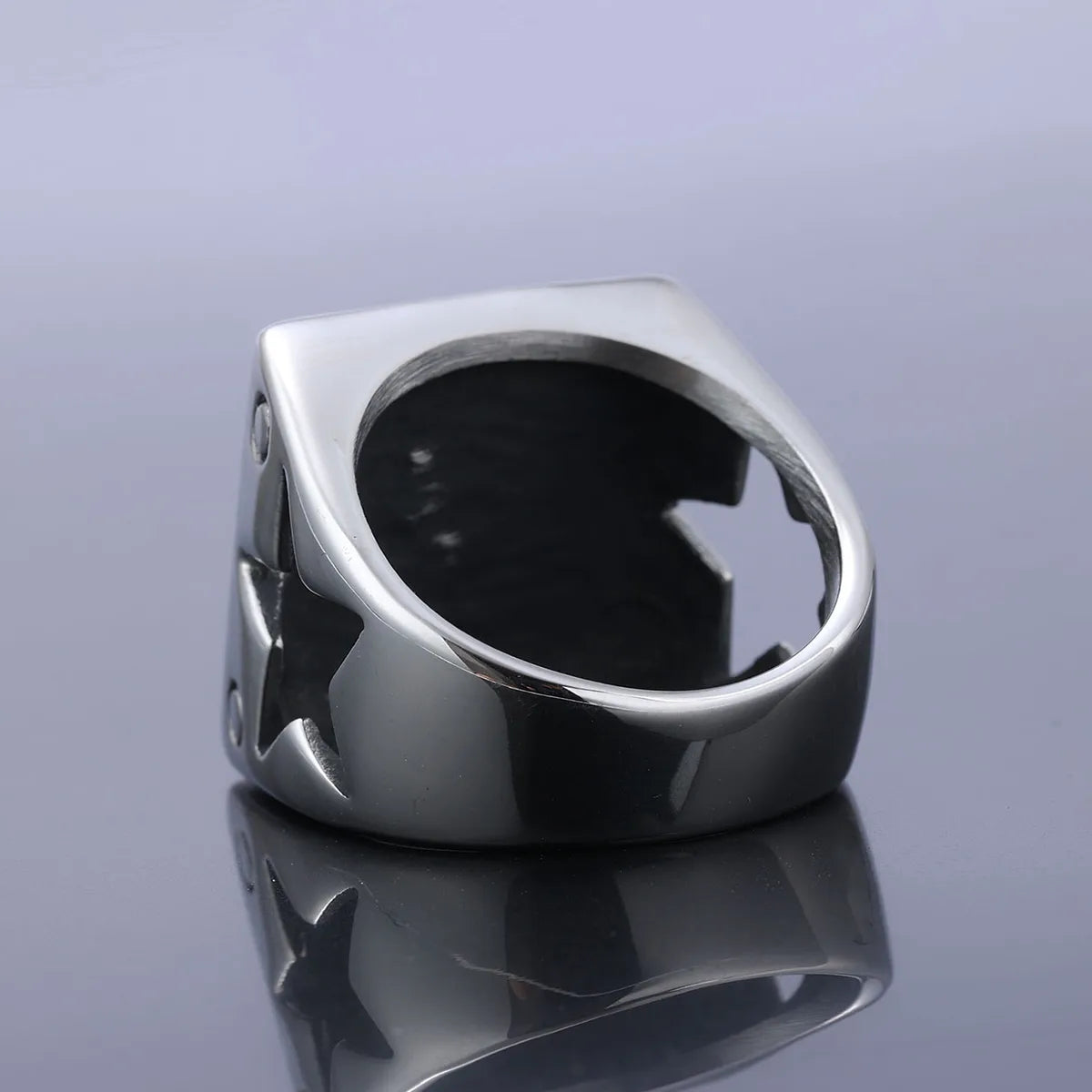 Punk Leaf Number 304 Stainless Steel Men'S Rings