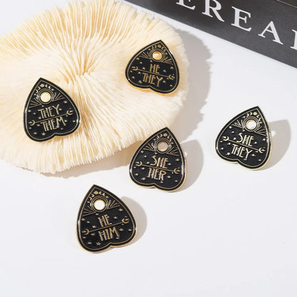 Punk Letter Alloy Stoving Varnish Brooches