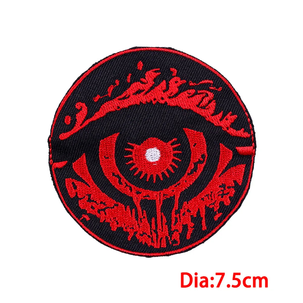 Punk Letter Devil'S Eye Embroidery Thread Cloth Sticker 1 Piece