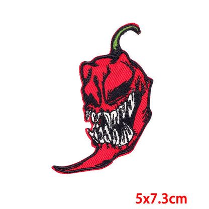 Punk Letter Devil'S Eye Embroidery Thread Cloth Sticker 1 Piece