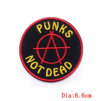 Punk Letter Embroidery Thread Cloth Sticker 1 Piece