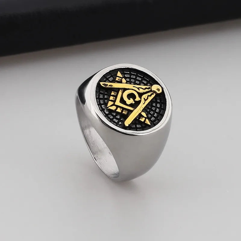 Punk Letter Titanium Steel Plating Men'S Rings