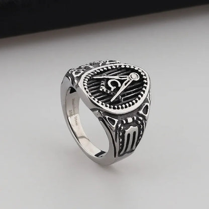 Punk Letter Titanium Steel Plating Men'S Rings