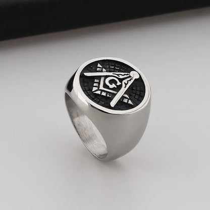 Punk Letter Titanium Steel Plating Men'S Rings