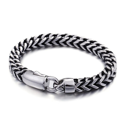 Punk Modern Style Geometric Titanium Steel Plating 18K Gold Plated Men'S Bracelets