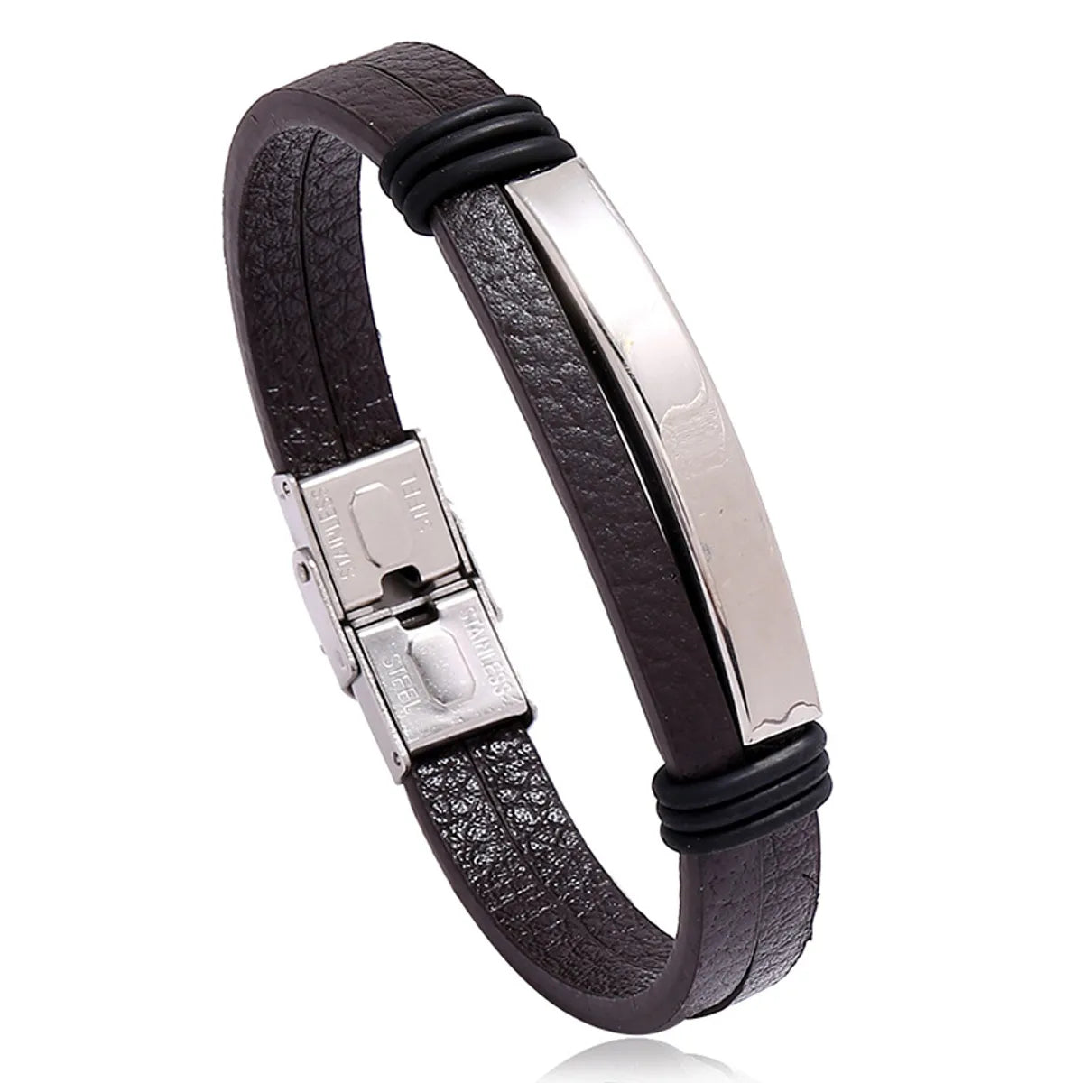 Fashion Geometric Pu Leather No Inlaid Unisex Bracelets