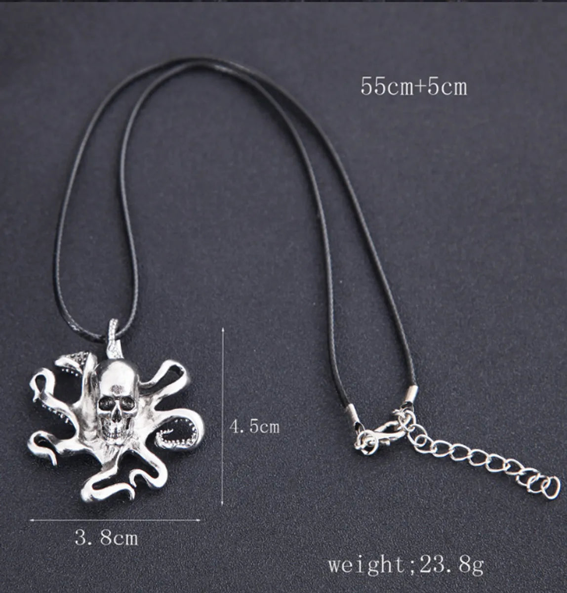 Punk Octopus Skull Alloy Plating Men'S Pendant Necklace