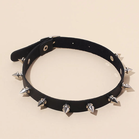 Punk  Leather Necklace Wholesale