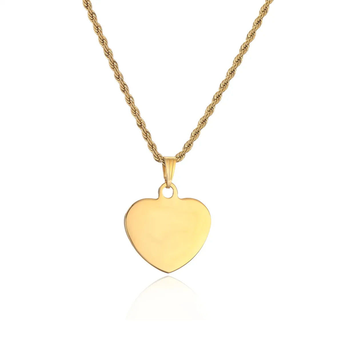 Punk Simple Style Heart Shape Stainless Steel Plating Inlay Pendant Necklace