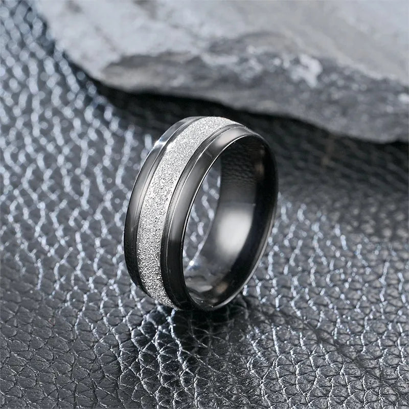 Wholesale Jewelry Punk Simple Style Round Titanium Steel 18K Gold Plated Rings