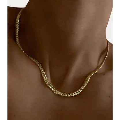 Punk Simple Style Solid Color Titanium Steel Plating Necklace