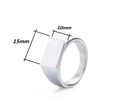 Punk Simple Style Solid Color 304 Stainless Steel Plating Gold Plated Unisex Wide Band Ring