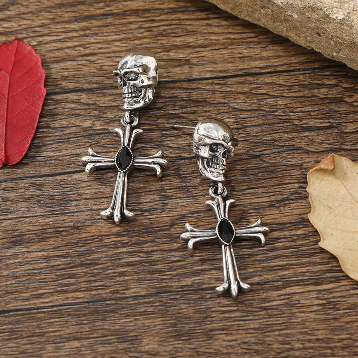 Punk Skull Alloy Halloween Women'S Drop Earrings