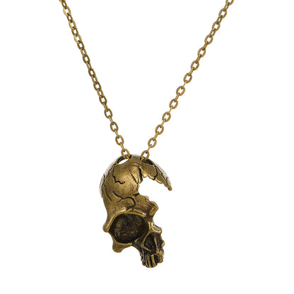 Punk Skull Alloy Hollow Out Unisex Pendant Necklace 1 Piece