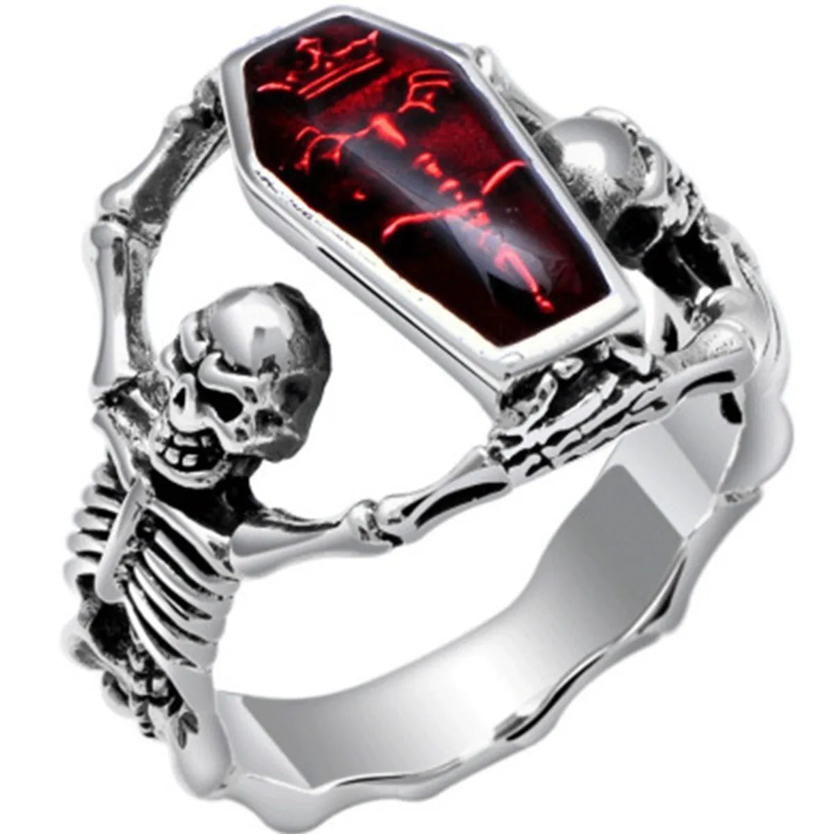 Punk Skull Alloy Plating Men'S Rings