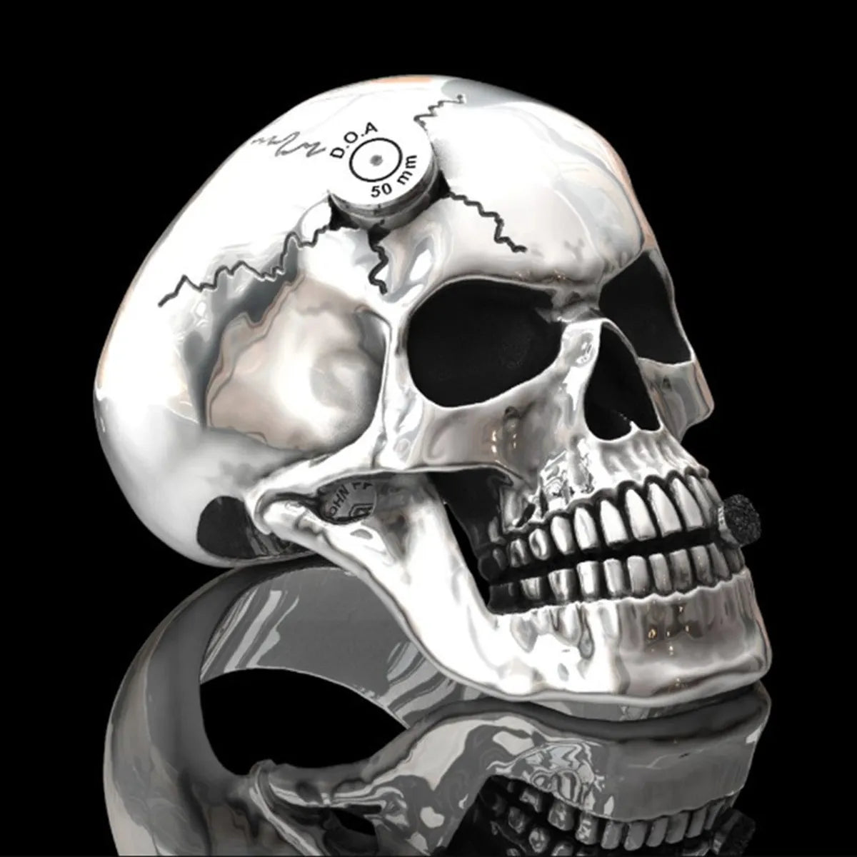 Punk Skull Alloy Plating Men'S Rings