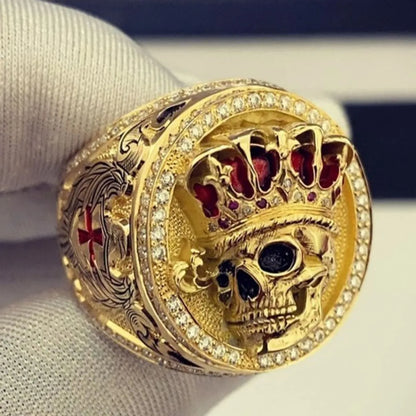 Punk Skull Alloy Plating Men'S Rings