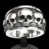 Punk Skull Ring Men'S Exaggerated Retro Alloy Jewelry