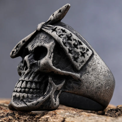 Punk Skull 304 Stainless Steel Halloween Men'S Wide Band Rings