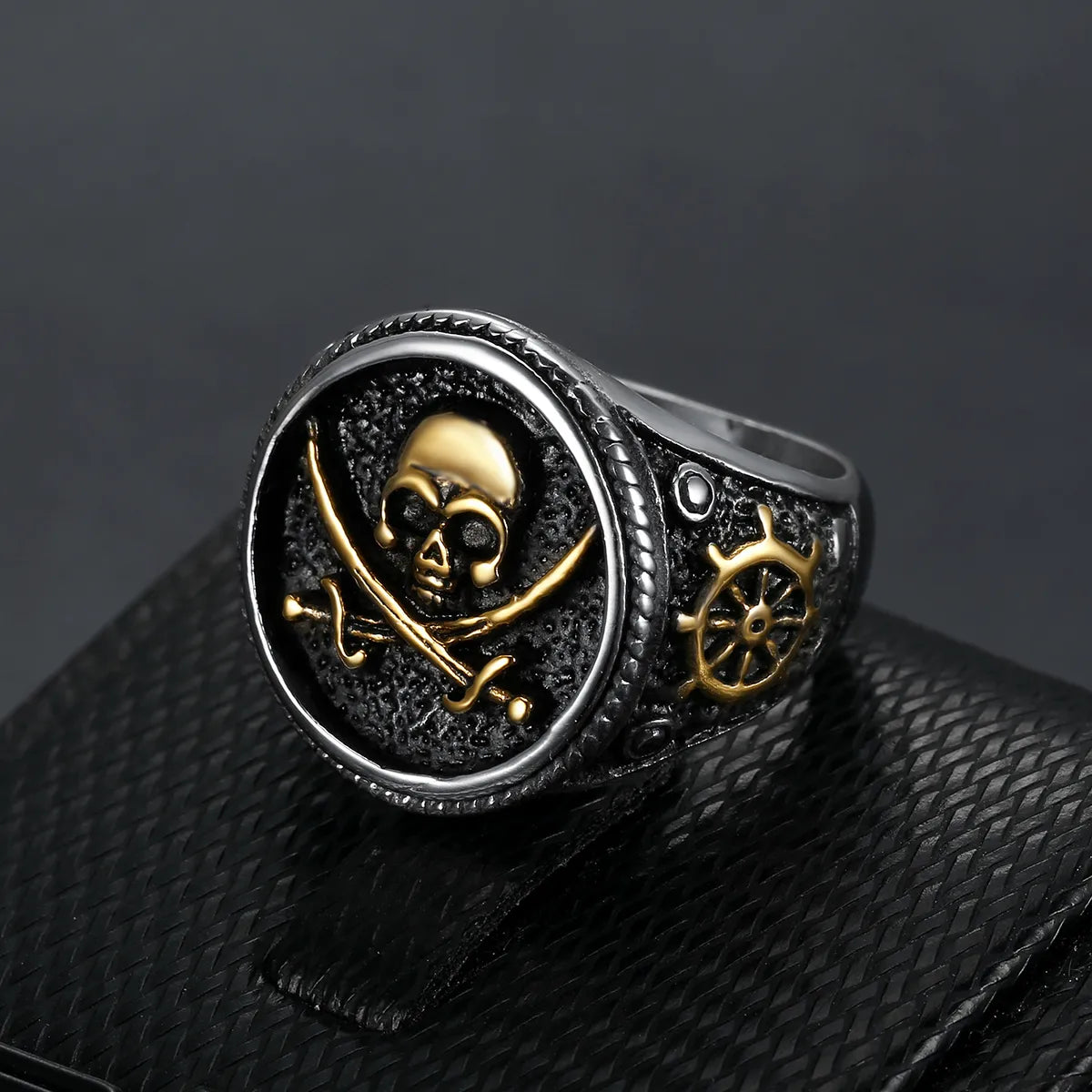 Punk Skull Stainless Steel Plating Men'S Rings