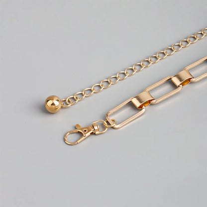 Punk Solid Color Metal Wholesale Waist Chain