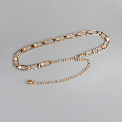 Punk Solid Color Metal Wholesale Waist Chain