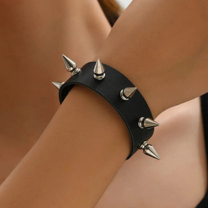 Punk Solid Color Suede Metal Women'S Bracelets