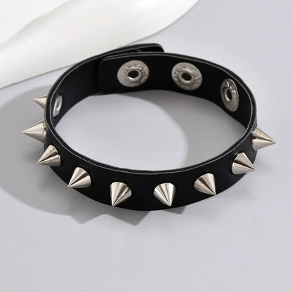 Punk Solid Color Suede Metal Women'S Bracelets