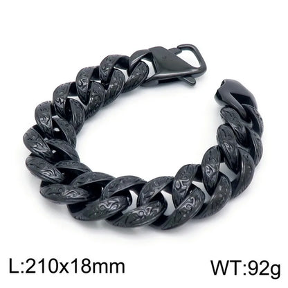 Punk Solid Color Titanium Steel Men'S Bracelets