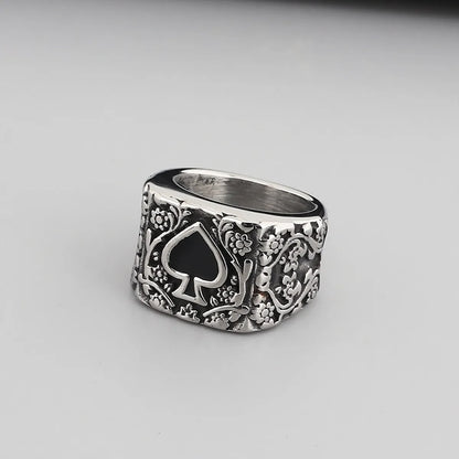 Punk Star Skull Titanium Steel Plating Men'S Rings