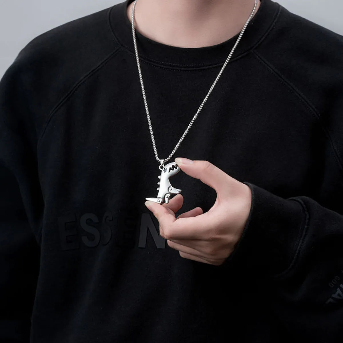 Punk Streetwear Animal Alloy Titanium Steel Wholesale Pendant Necklace