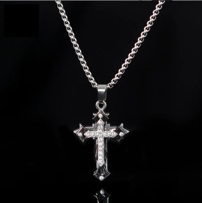 Punk Streetwear Cross Alloy Plating Unisex Charms Pendant Necklace