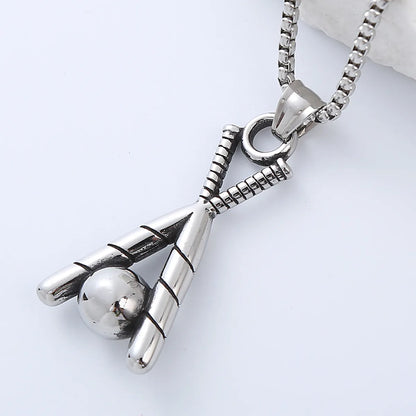 Punk Streetwear Geometric Stainless Steel Men'S Necklace Pendant