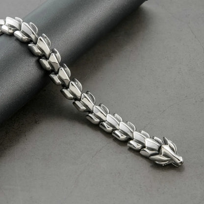 Punk Streetwear Geometric Stainless Steel Polishing Men'S Bracelets