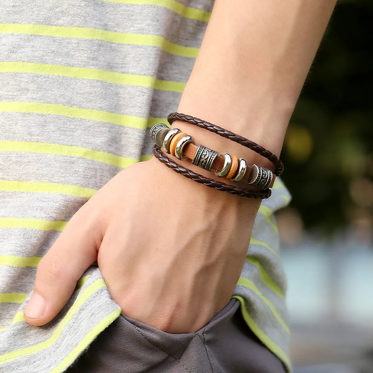 Punk Style Cowhide Bracelet