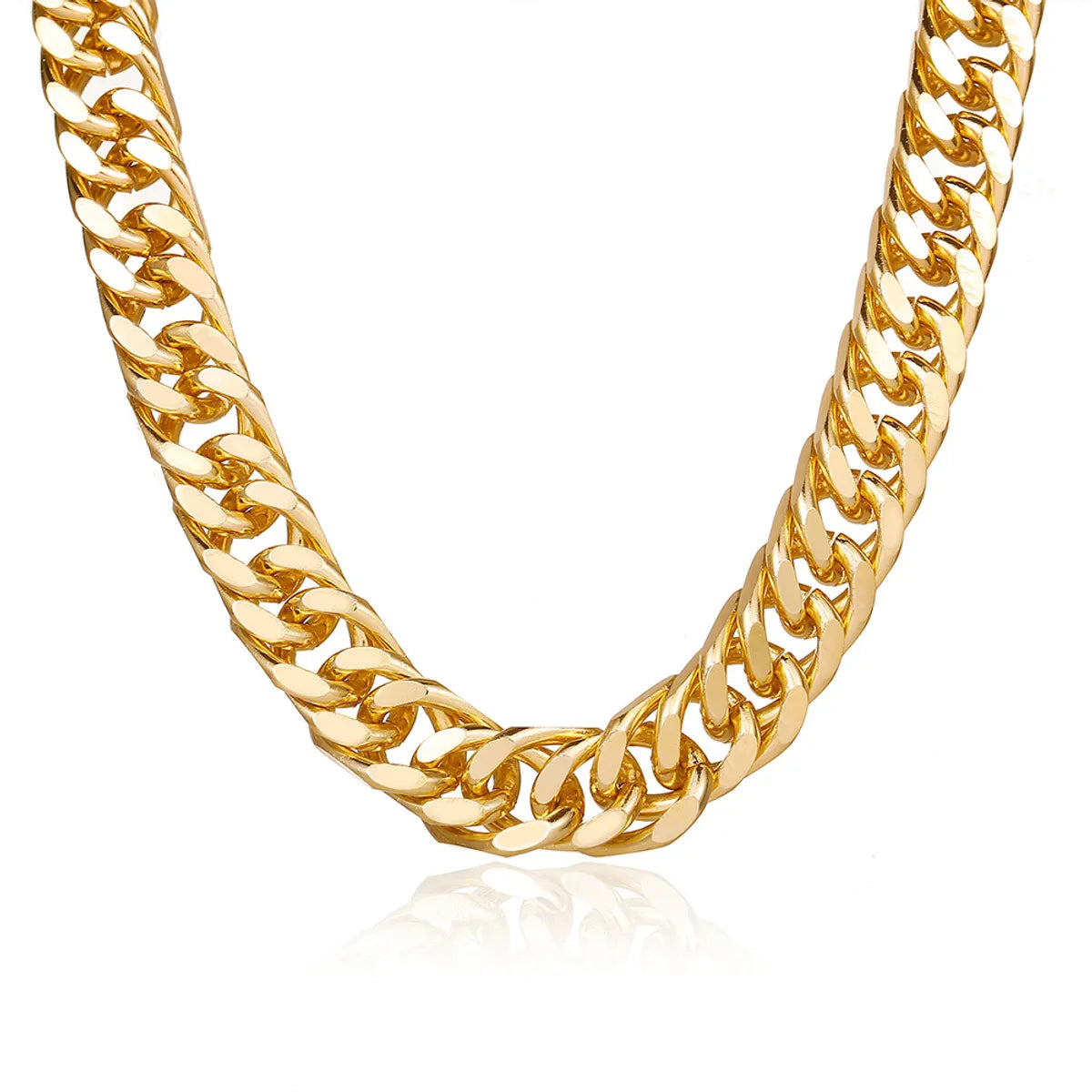 Punk Style Thick Chain Gold-Plated Alloy Necklace Wholesale Nihaojewelry