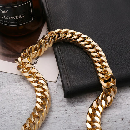 Punk Style Thick Chain Gold-Plated Alloy Necklace Wholesale Nihaojewelry