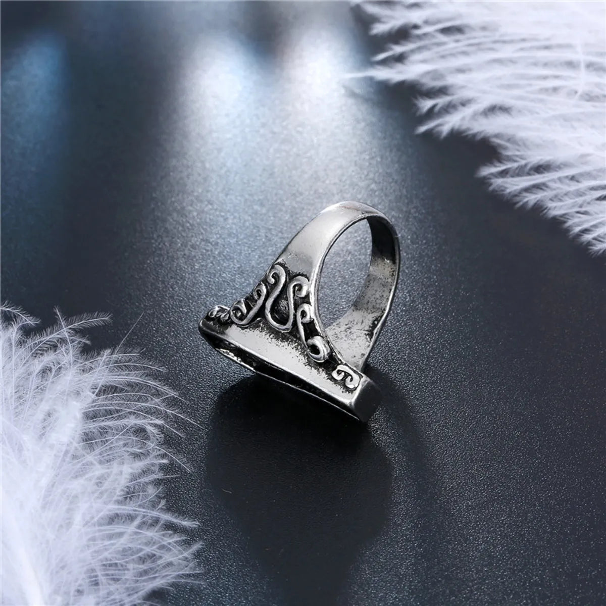 Punk Three-Dimensional Ancient Silver Ring