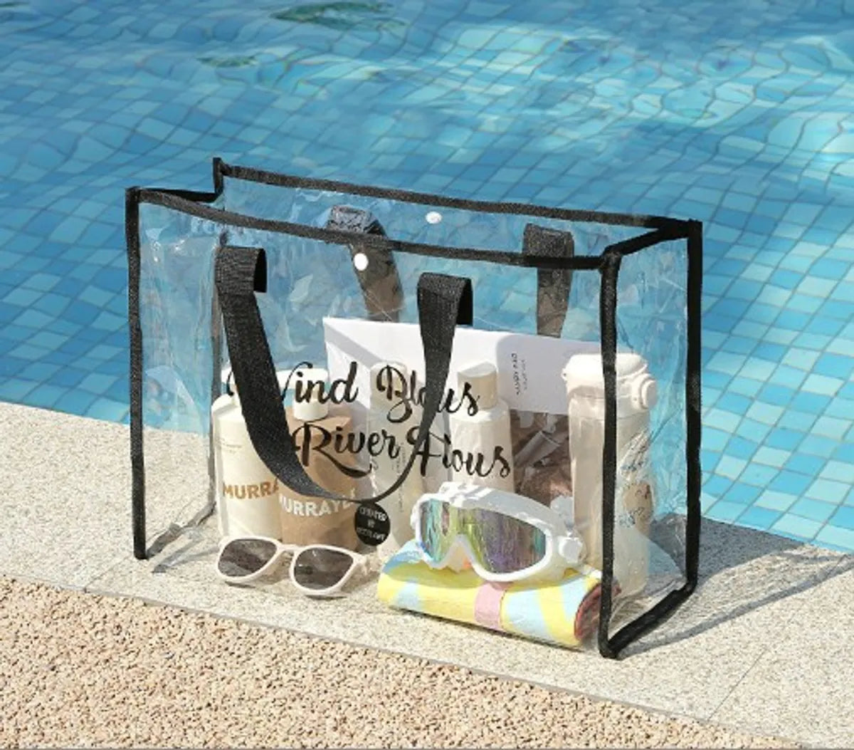 New Solid Color Portable Transparent Vacation Storage Bag