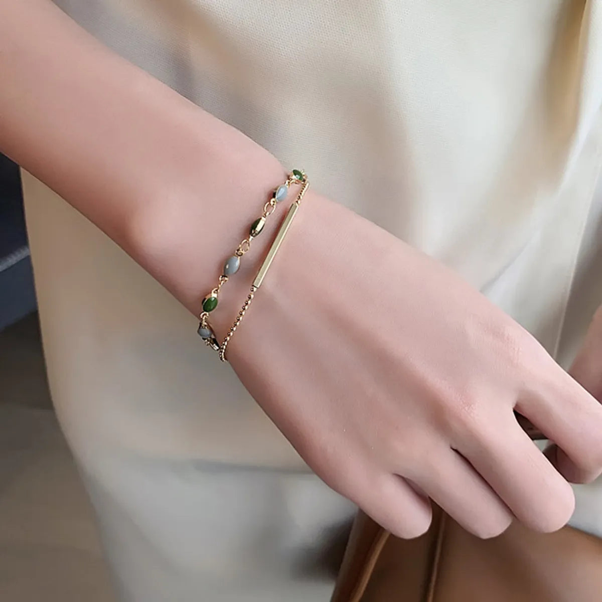 Real Gold Electroplating Fashion Female Alloy Bracelet