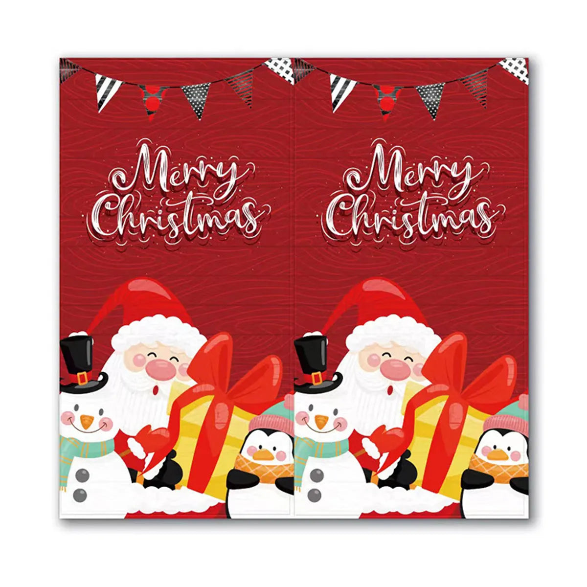 Rectangular Cartoon Oral Cancer Santa Snowflake Christmas Gift Box Sealing Sticker